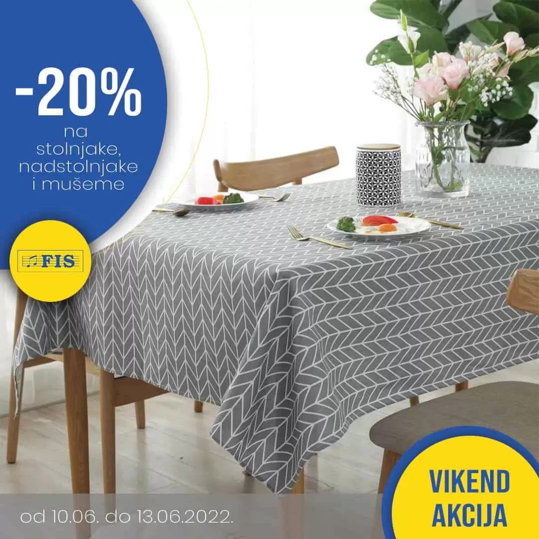 Fis vikend akcija KUĆNI TEKSTIL juni 2022 10-13.06.2022
