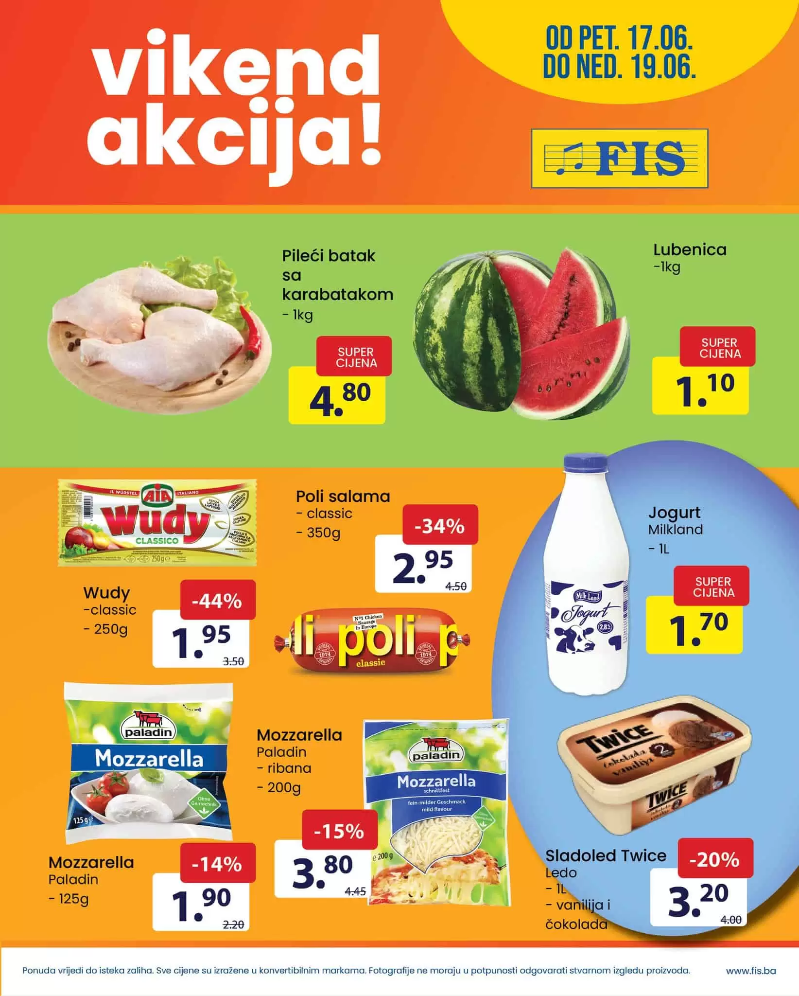 Fis vikend akcija donosi nam odlicne akcijske cijene hrane i kucne hemije!