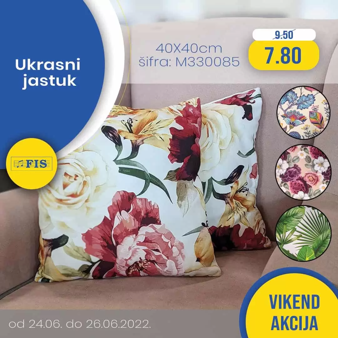 Fis vikend akcija kucnog tekstila JUNI 2022, katalog snizenja do 26.06.2022.