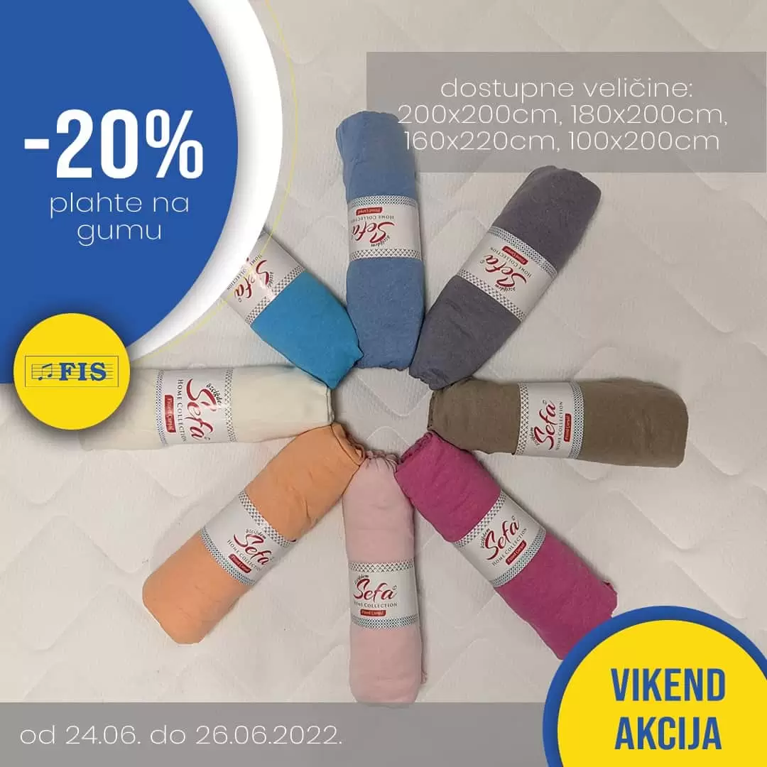 Fis vikend akcija kucnog tekstila JUNI 2022, katalog snizenja do 26.06.2022.