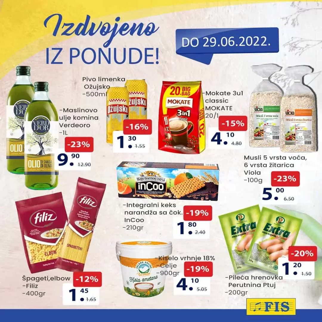 Fis super snizenje JUNI 2022 katalog akcija do 29.06.2022.