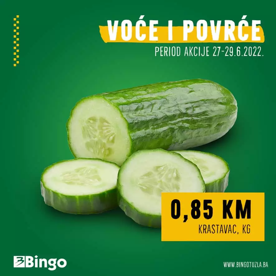 Bingo SNIZENJE voce i povrce JUNI 2022 akcija katalog do 29.06.2022.