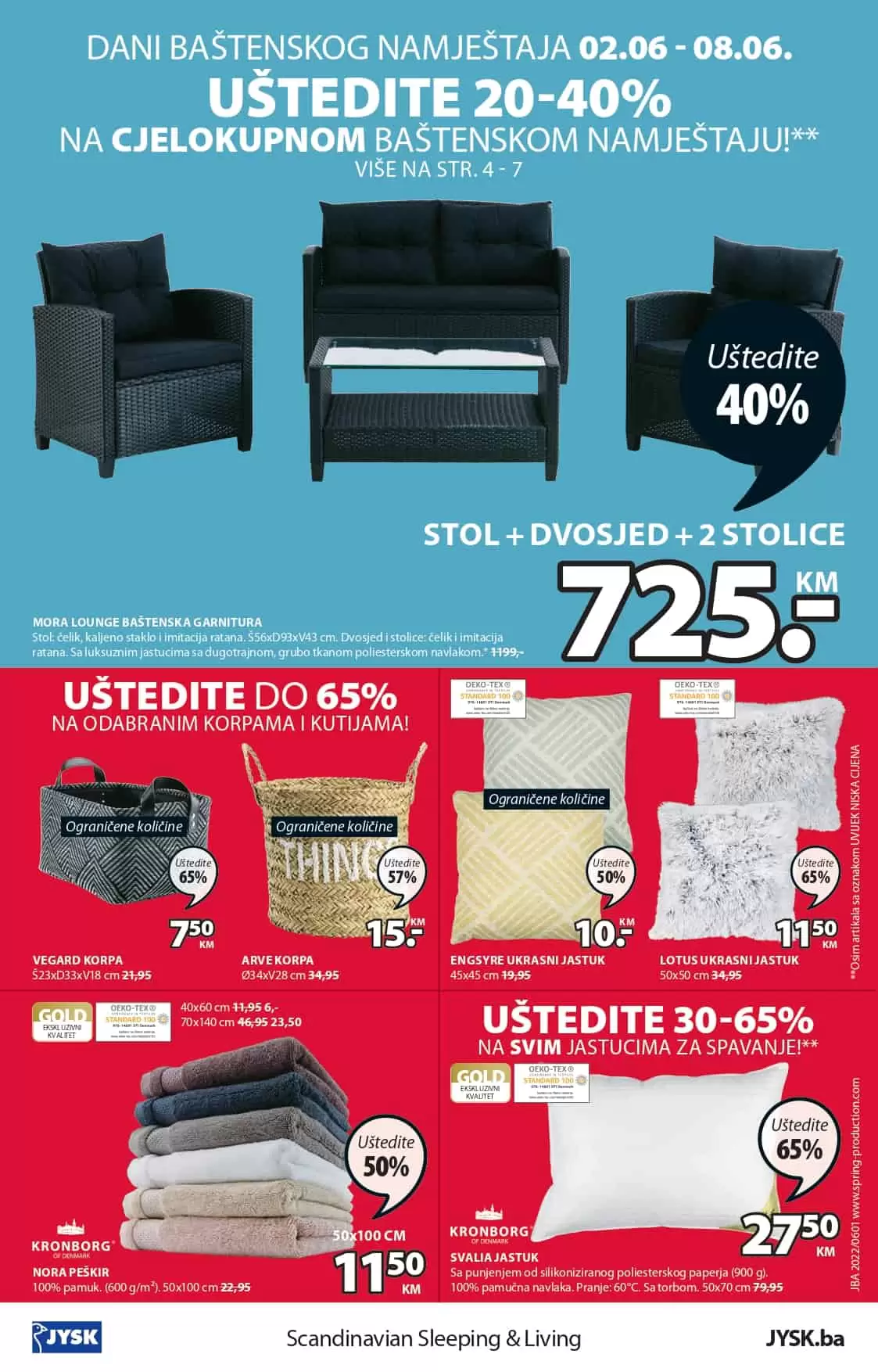 Počinje velika JYSK RAPRODAJA! Uštedie i do 65%! JYSK akcijski katalog 02-15.06.2022. godine