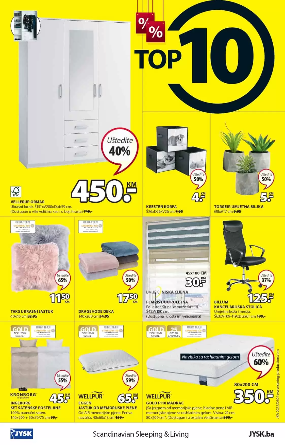 JYSK katalog SNIZENJE namjestaja JUNI/JULI 2022 akcija do 06.07.2022.