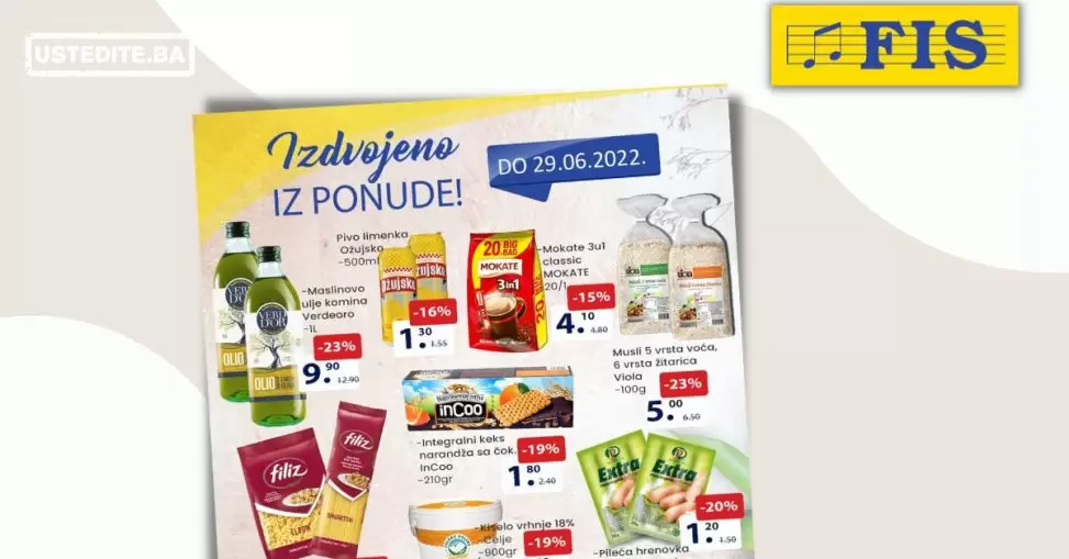 Fis super snizenje JUNI 2022 katalog akcija do 29.06.2022.