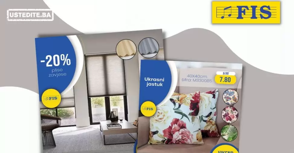 Fis vikend akcija kucnog tekstila JUNI 2022, katalog snizenja do 26.06.2022.