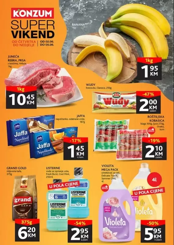 Konzum vikend akcija 02-05.06.2022. donos nam popuste i do 50%!