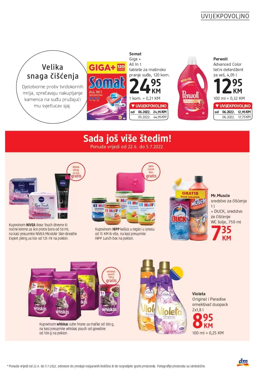 dm Katalog JUNI/JULI 2022 ▷【UVIJEKPVOLJNO】akcija snizenja do 05.07.2022.