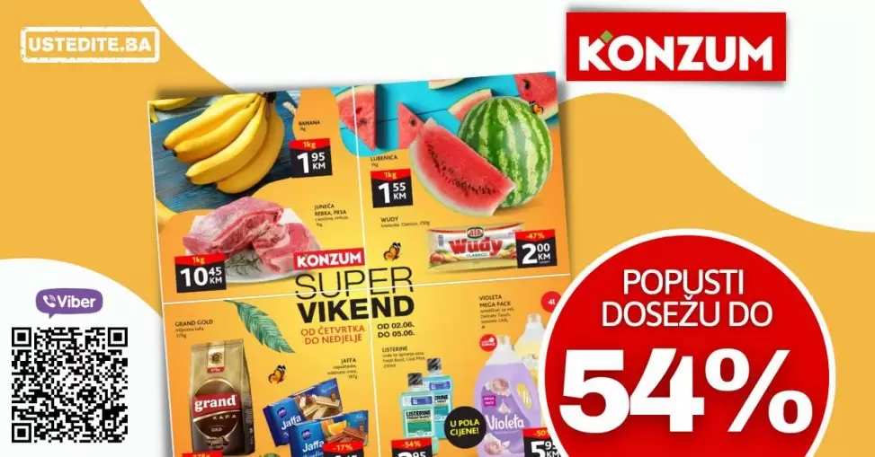 Konzum vikend akcija 02-05.06.2022. donos nam popuste i do 50%!