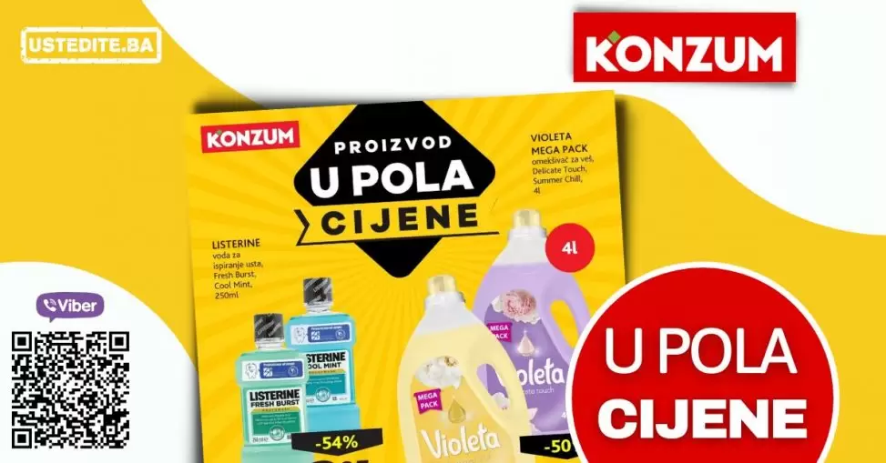 Konzum super ponuda proizvoda u pola cijene!