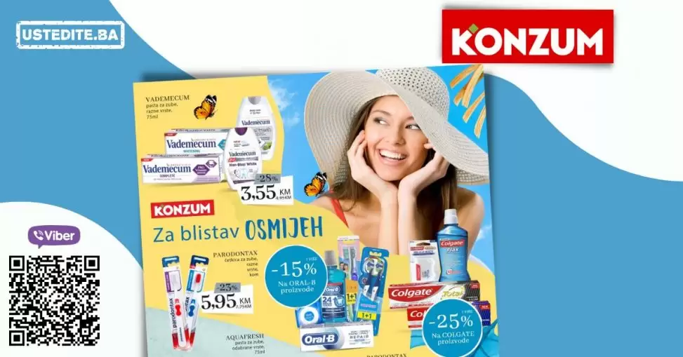 Konzum katalog donosi nam snižene cijene proizvoda za oralnu higijenu!
