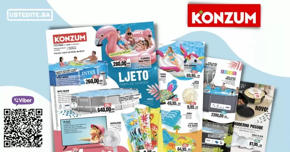 Konzum katalog ▷【Ljeto nam se vratilo】JUNI 2022 akcija~sniženja do 03.07.2022.