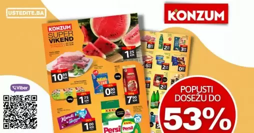 Konzum vikend akcija ▷【POPUSTI do 53%】katalog snizenja do 19.06.2022.