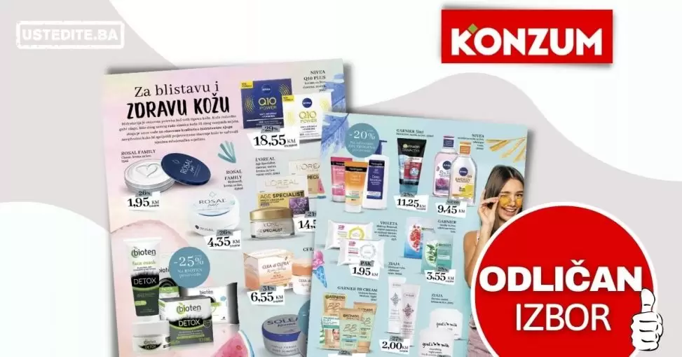 Konzum katalog SVE ZA BLISTAVU I ZDRAVU KOZU juni/juli 2022