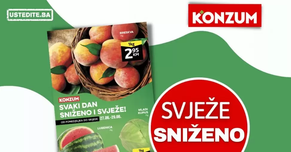 Konzum SVJEŽA PONUDA juni 2022 akcija katalog do 29.06.2022.