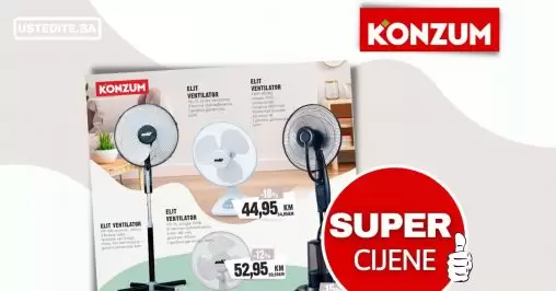 Konzum snizenje ventilatora JUNI 2022 akcija katalog do 03.07.2022.