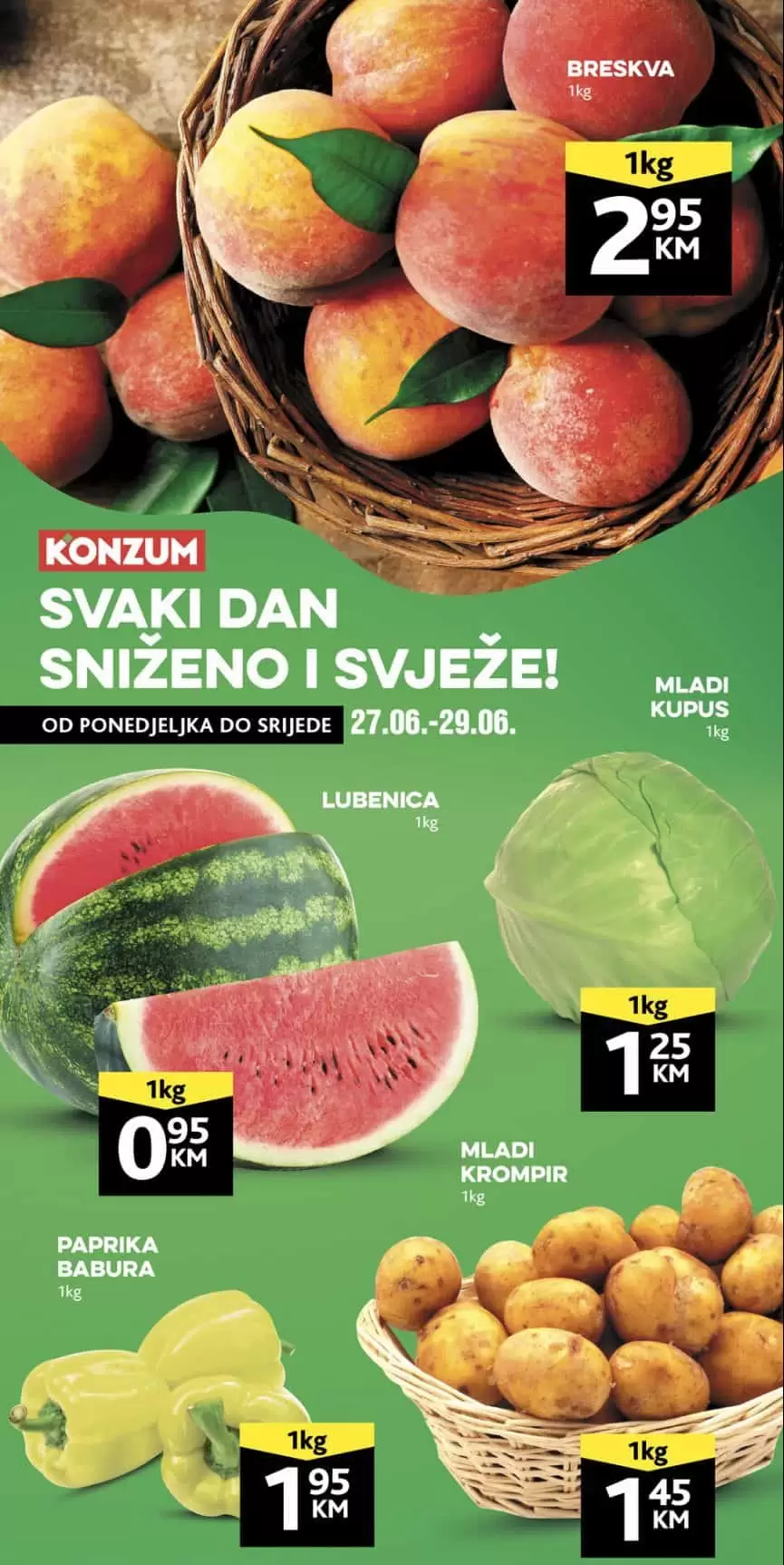 Konzum SVJEŽA PONUDA juni 2022 akcija katalog do 29.06.2022.