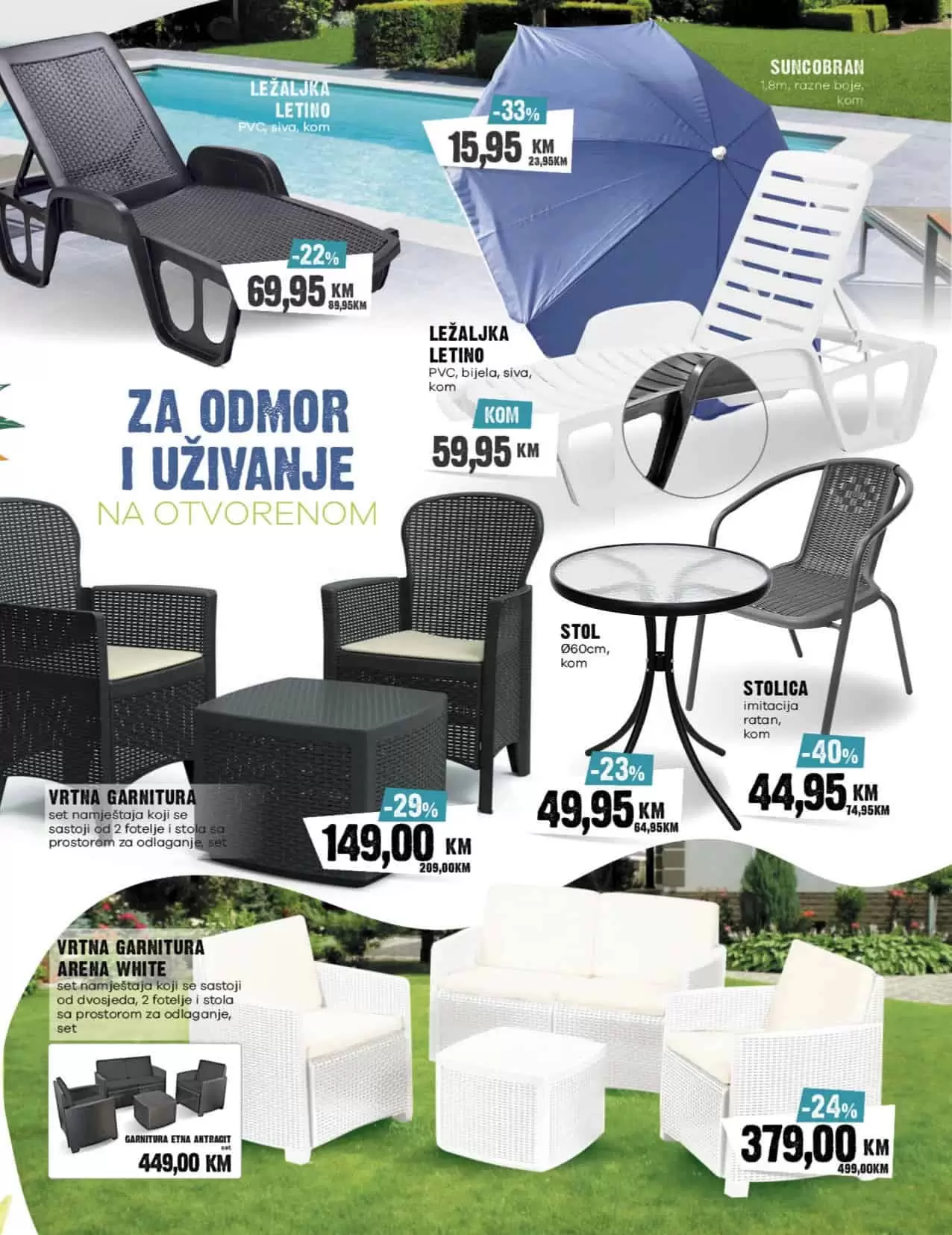 Konzum katalog ▷【Ljeto nam se vratilo】JUNI 2022 Vrtni baštenski namještaj je snižen.