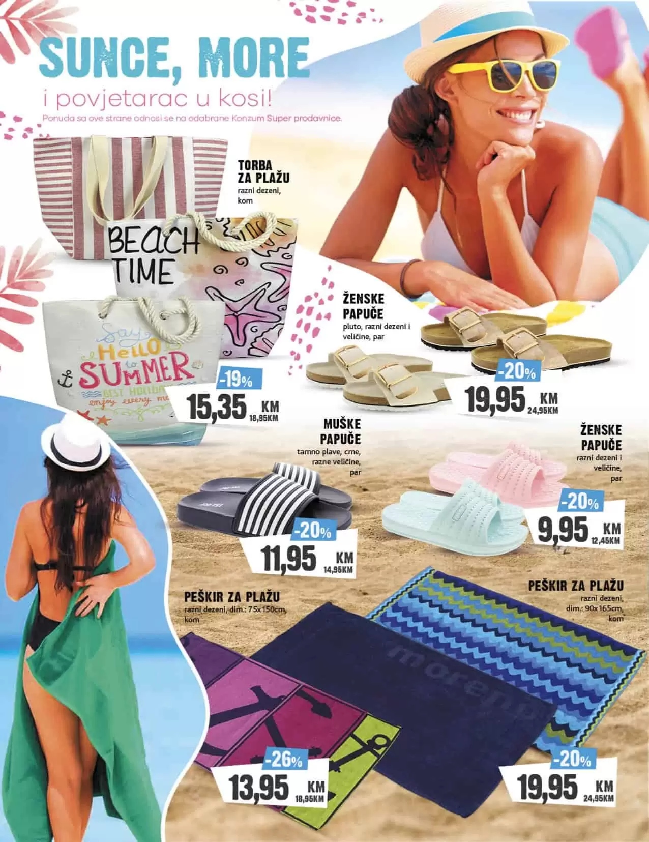 Konzum katalog ▷【Ljeto nam se vratilo】JUNI 2022 U Pronadjite akcija~sniženja peskir za plazu, torbe za plazu