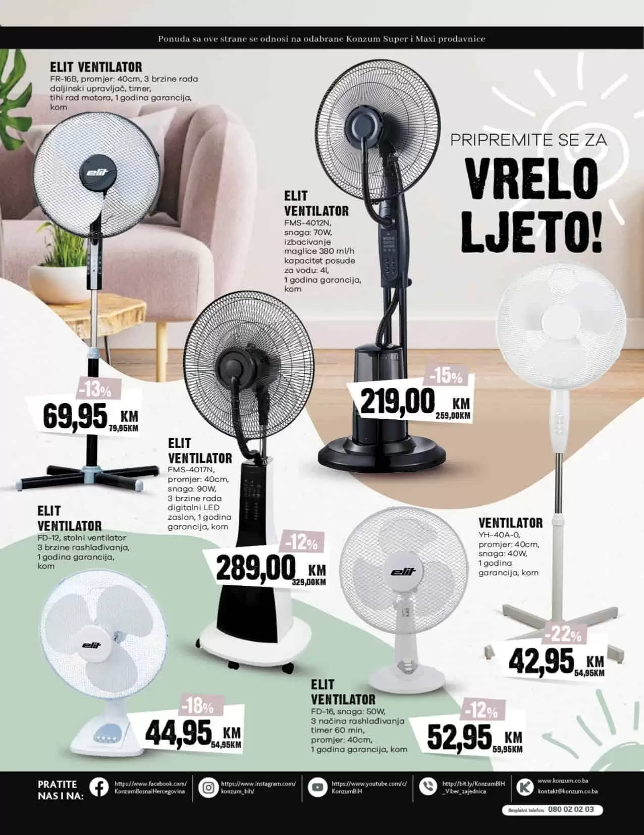 Konzum katalog ▷【Ljeto nam se vratilo】JUNI 2022 U Pronadjite akcija~sniženje ventlatora