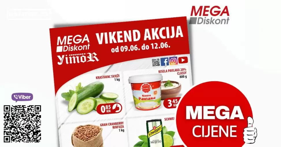 Mega Diskont vikend akcija JUNI 2022 09-12.06.2022.