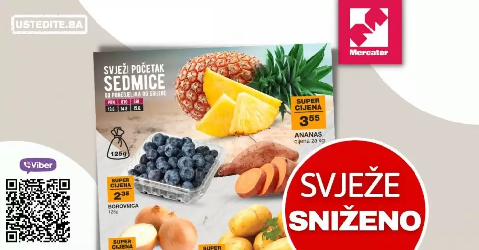 Mercator katalog svjeza ponuda donos nam akcijske cijene prehrambenih proizvoda!
