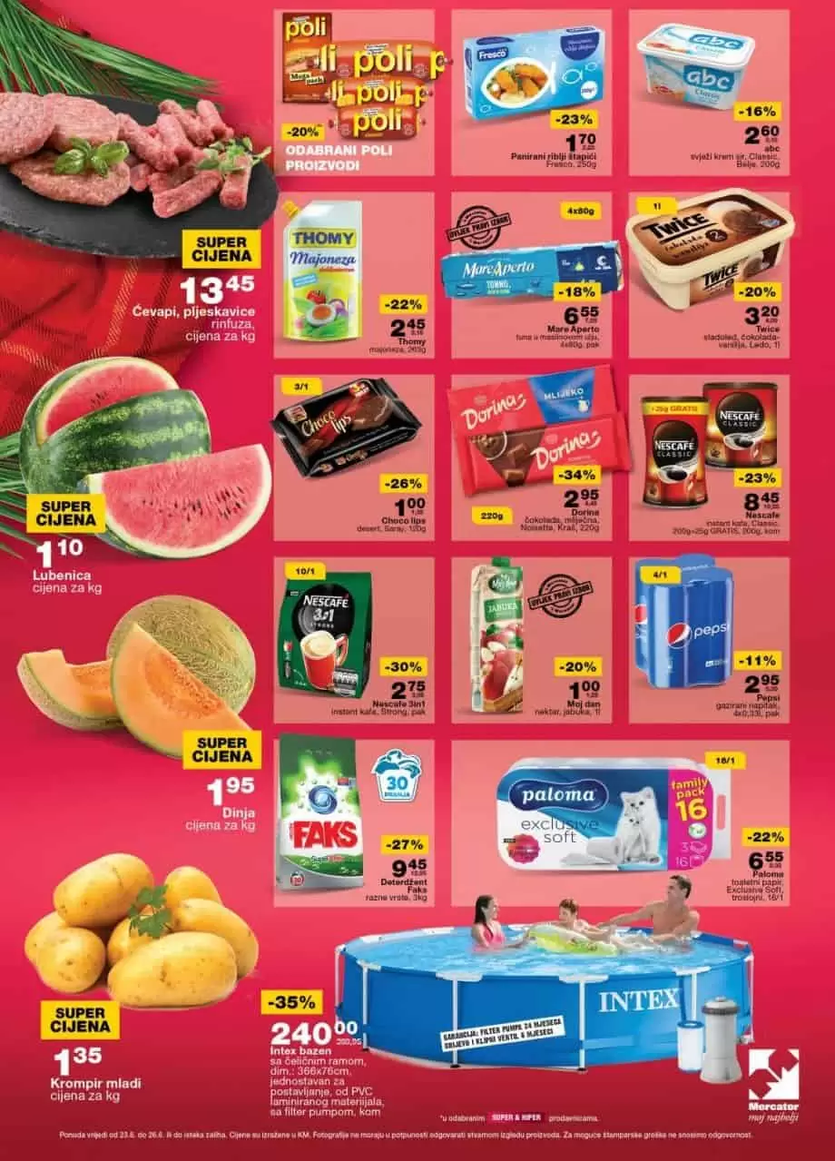 Mercator vikend akcija SUPER SNIZENJA katalog akcija do 26.06.2022.