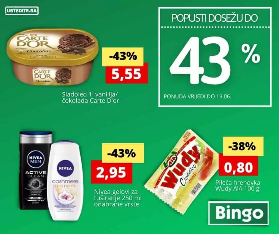 Bingo akcija JUNI 2022 ▷【POPUSTI do 43%】akcija ~ sniženje do 19.06.2022. 