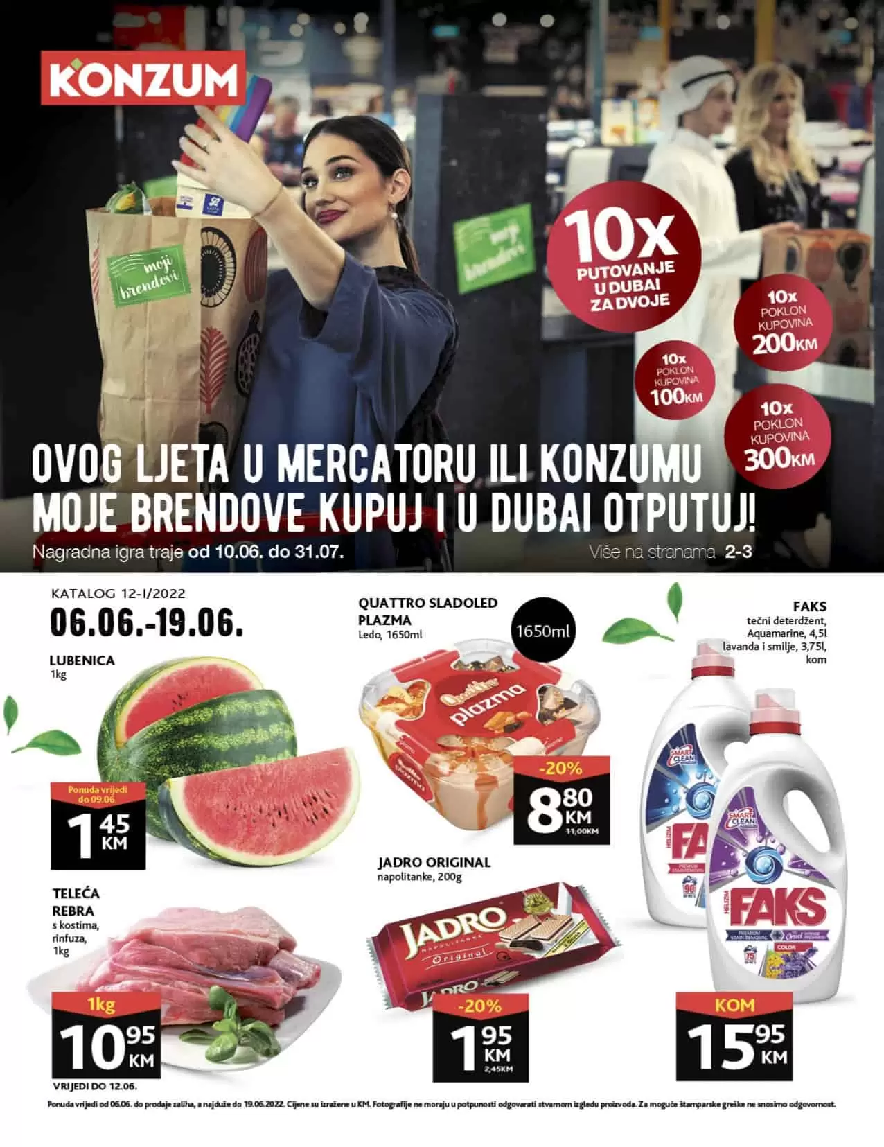 NOVI Konzum katalog je tu! Donosi nam odlično sniženje. Konzum akcija traje u periodu 2022 06-19.06.2022.
