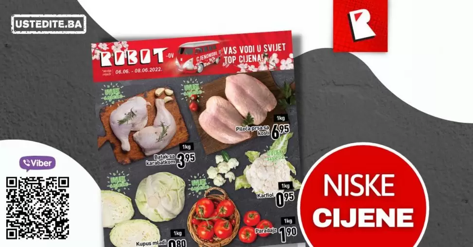 Robot katalog za početak sedmice donosi nam akcijske cijene! Robot akcija juni 2022 vrijedi u periodu 06-08.06.2022. godine