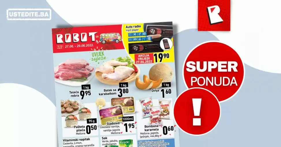 Robot akcija za pocetak sedmice JUNI 2022 katalog snizenja do 29.06.2022.