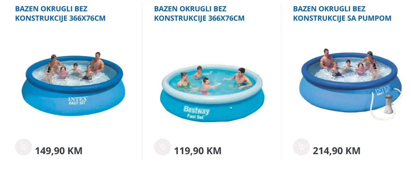 Cijene bazena u bingo prodavnicama!