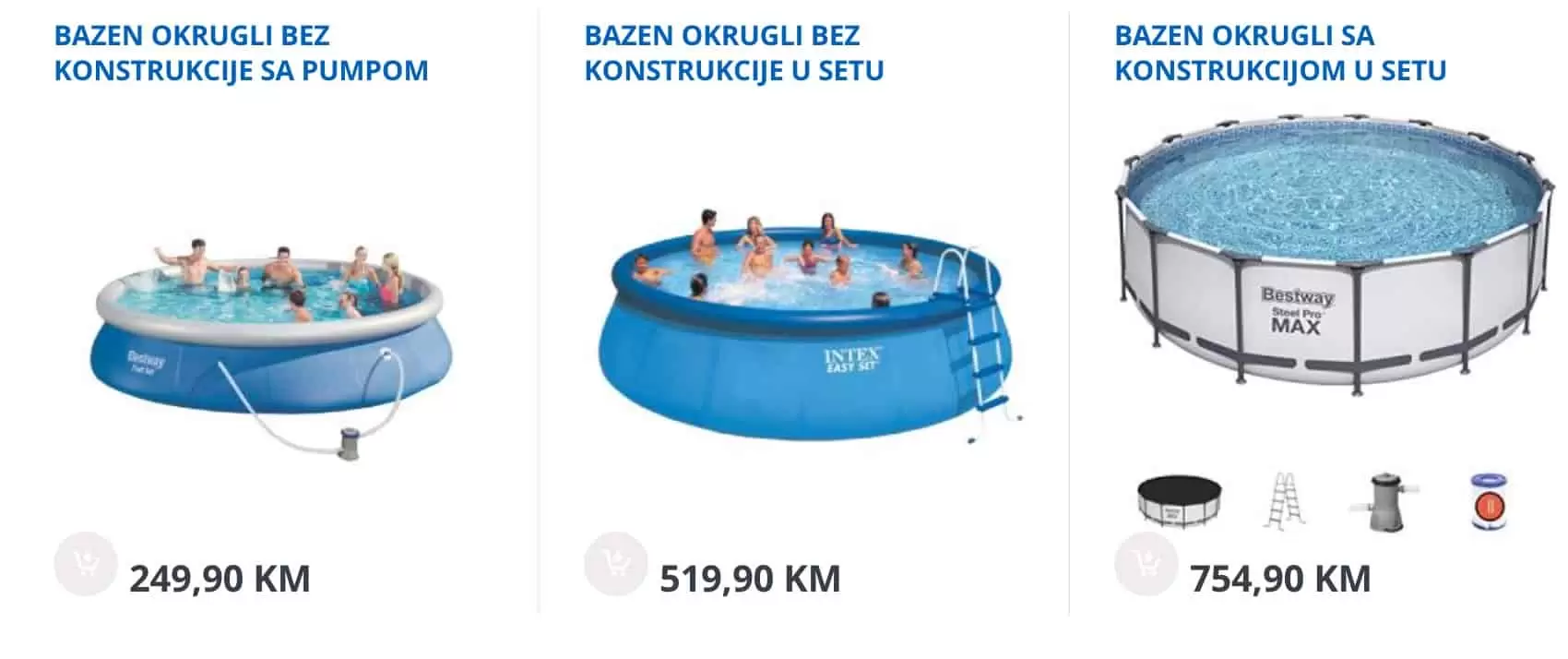 Cijene bazena u bingo prodavnicama!