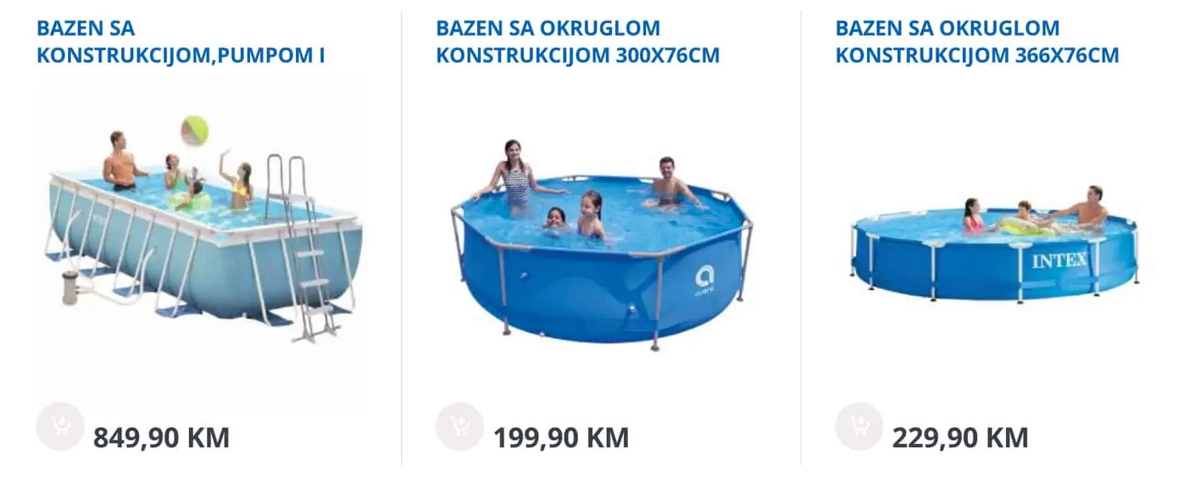 Cijene bazena u bingo prodavnicama!