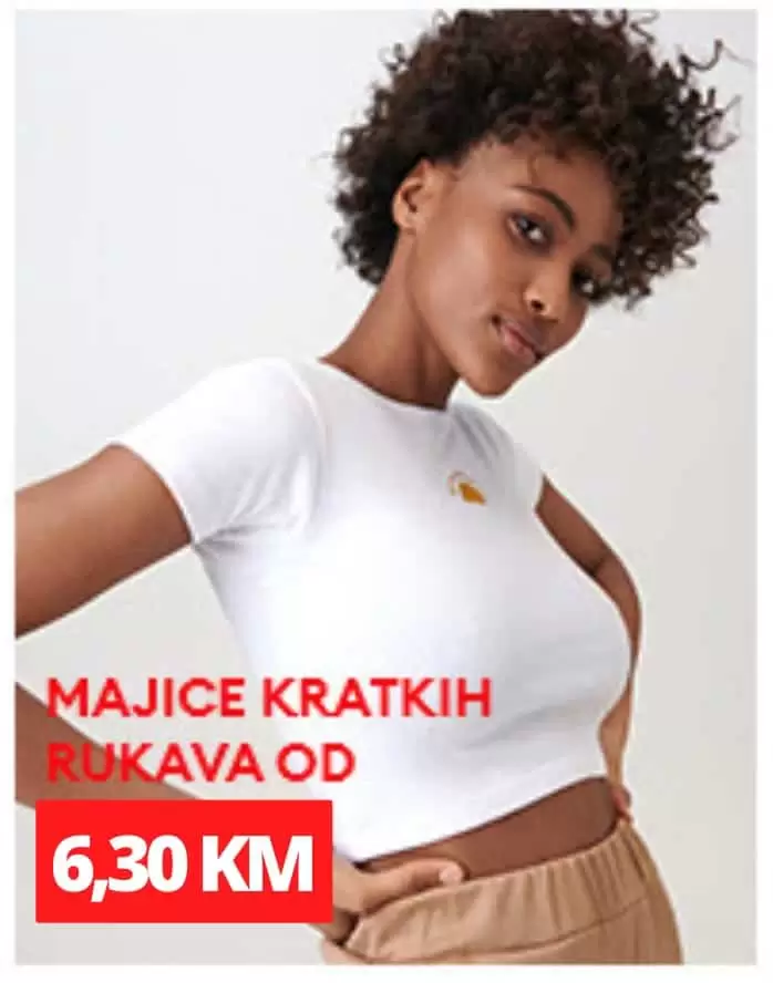 Veliko sniženje u Sinsay prodavnicama. Majice kratkh rukava sinsay samo 6,30 KM!
