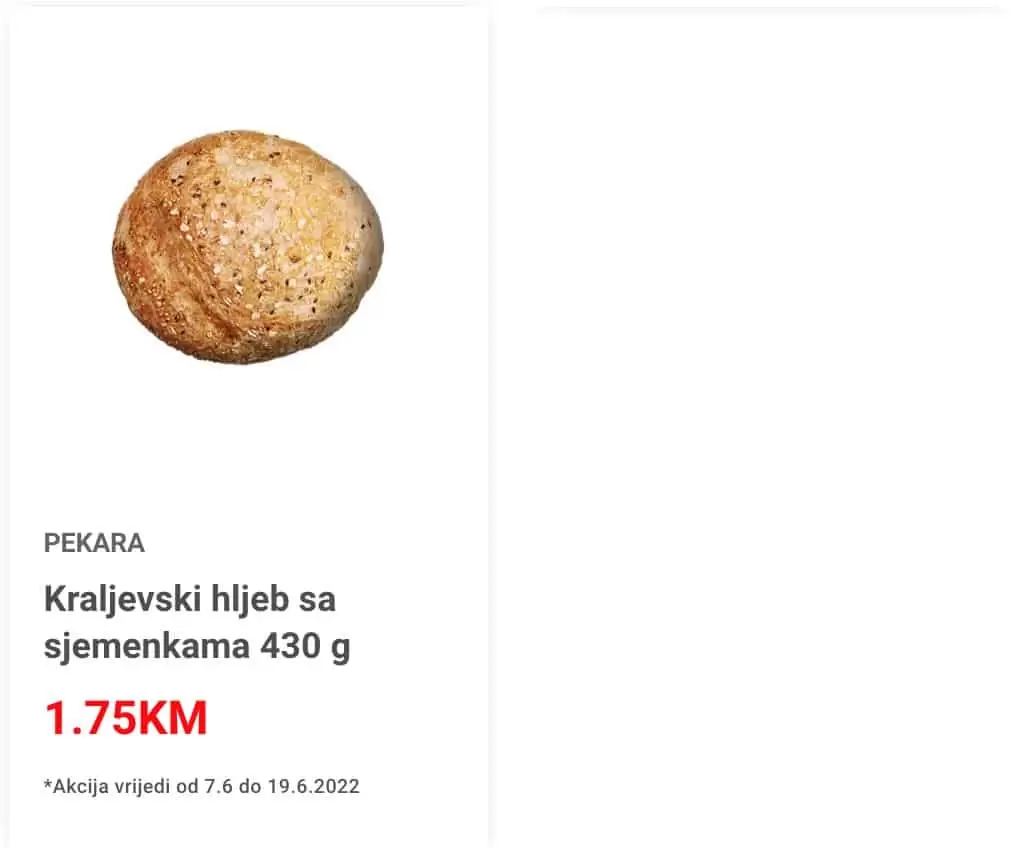 Bingo katalog donosi nam super akciju snizenja hrane, svjezeg mesa, gotovih jela, svjezih peciva sa odjela pekare