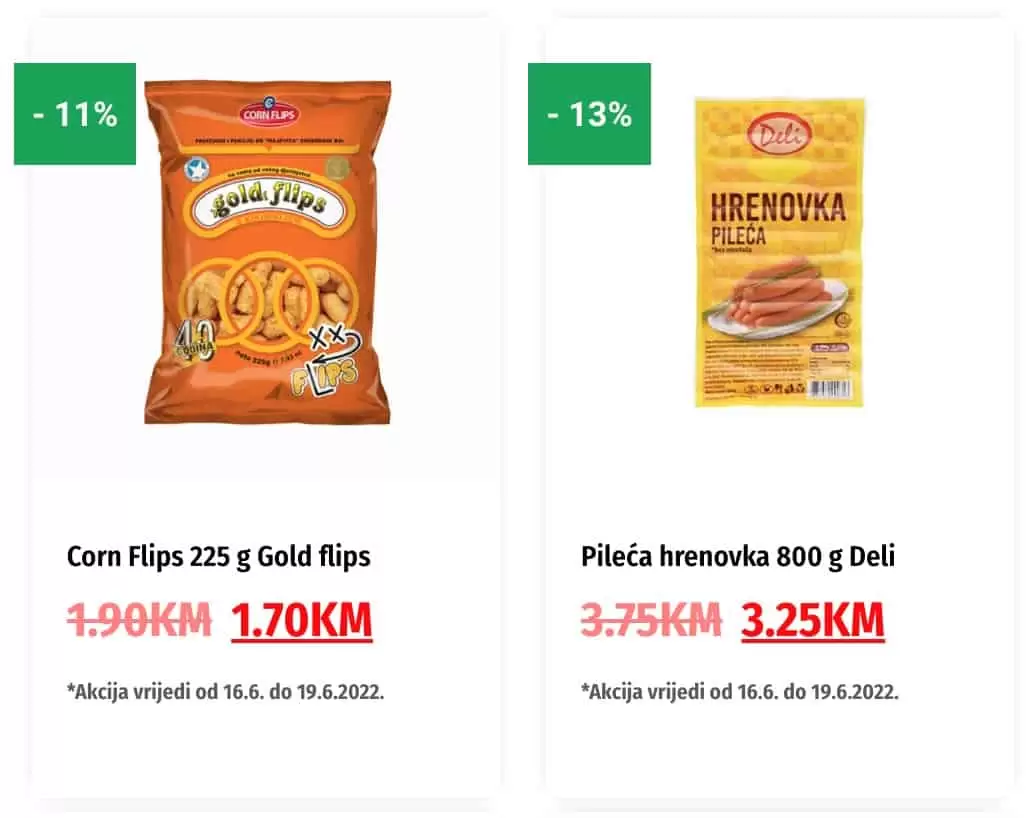 Bingo katalog donosi nam super akciju snizenja hrane, svjezeg mesa, gotovih jela, svjezih peciva sa odjela pekare