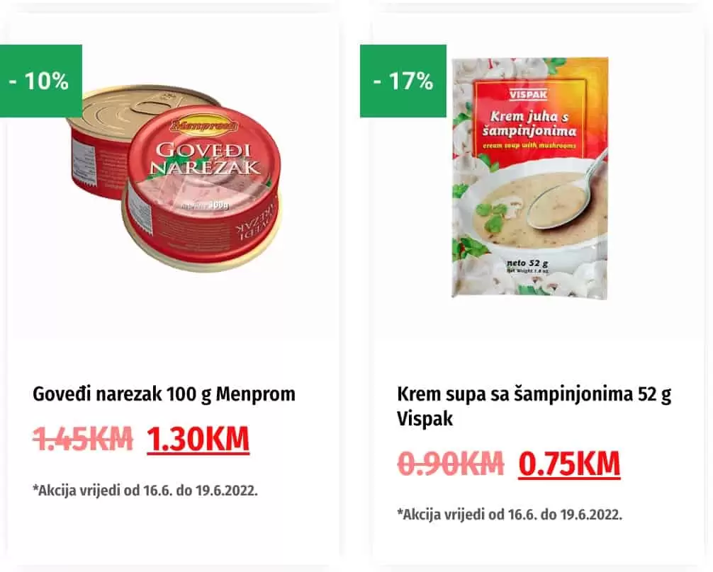 Bingo katalog donosi nam super akciju snizenja hrane, svjezeg mesa, gotovih jela, svjezih peciva sa odjela pekare