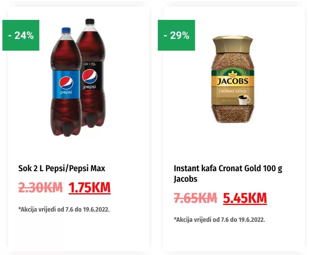 Bingo katalog donosi nam super akciju snizenja hrane, svjezeg mesa, gotovih jela, svjezih peciva sa odjela pekare