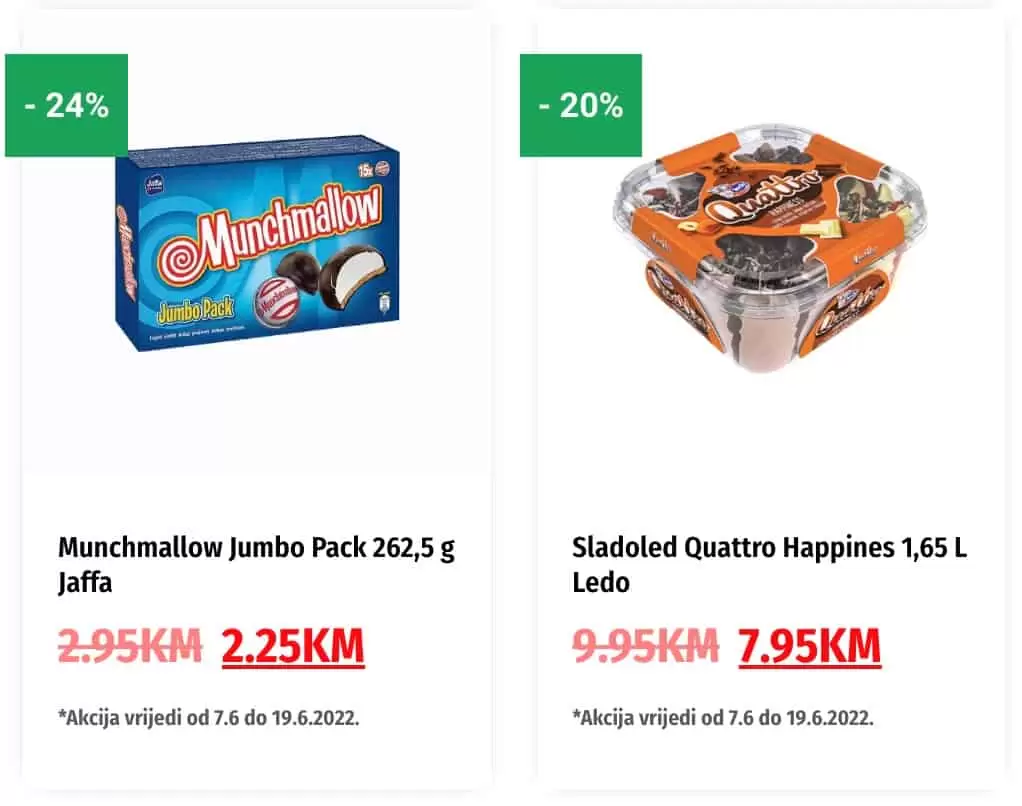 Bingo katalog donosi nam super akciju snizenja hrane, svjezeg mesa, gotovih jela, svjezih peciva sa odjela pekare