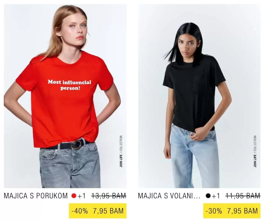 Zara majice 18 modela koje mozete kupiti za samo 7,95 KM! SUPER SNIZENJE juni 2022