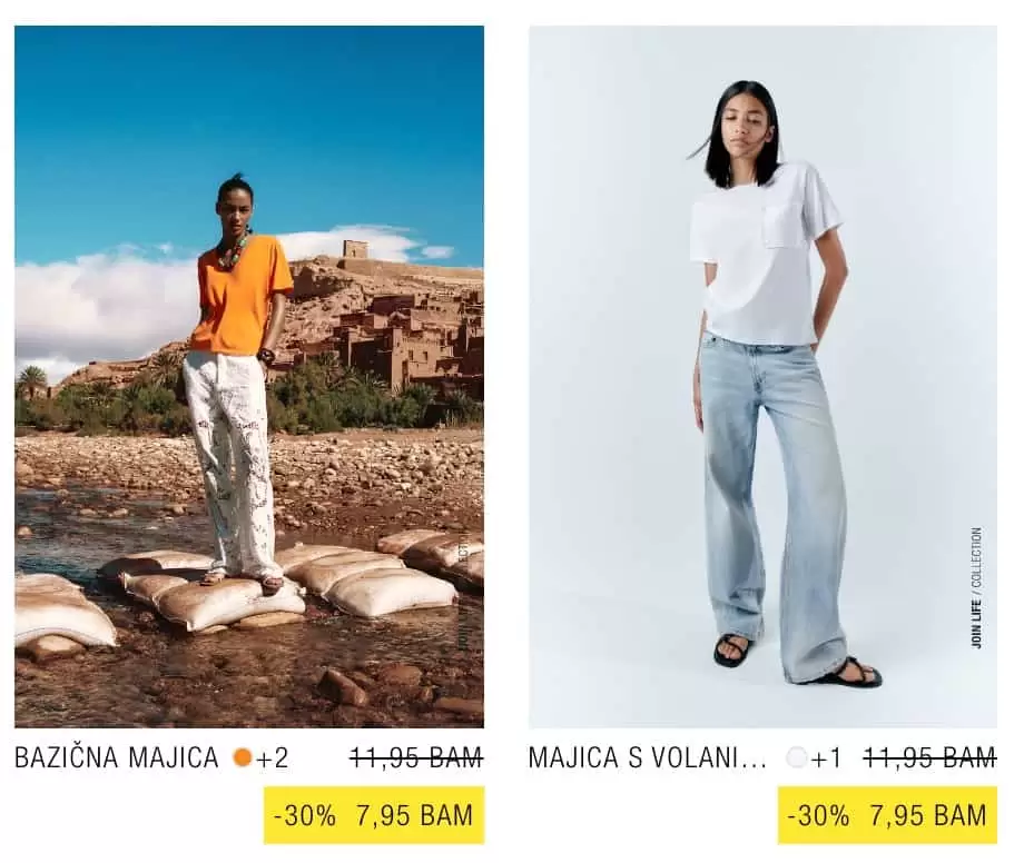 Zara majice 18 modela koje mozete kupiti za samo 7,95 KM! SUPER SNIZENJE juni 2022