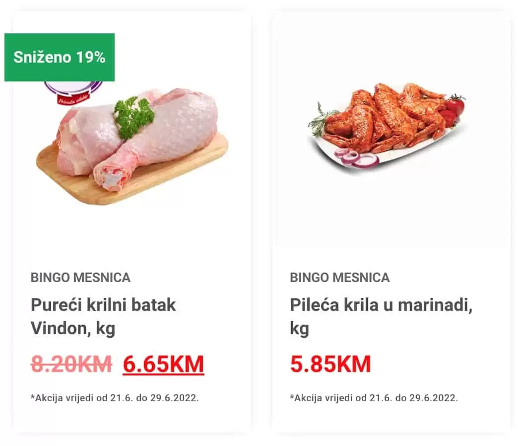 Bingo SNIŽENJE HRANE juni 2022 akcija katalog do 03.07.2022. 