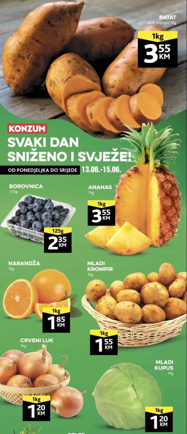 Konzum katalog svjeza ponuda donosi nam niske cijene voca, povrca, i svjezeg mesa!