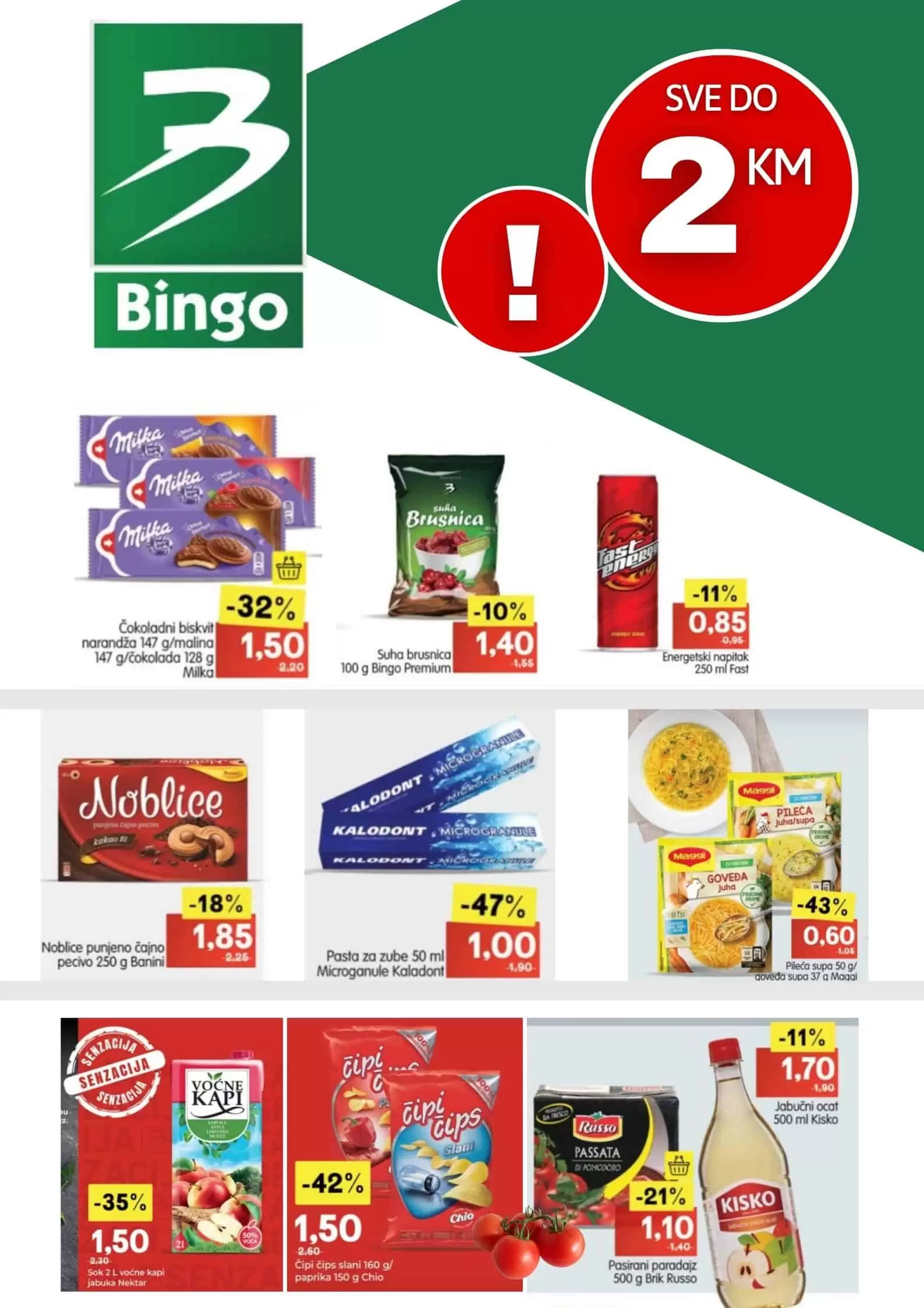 Bingo SUPER SNIŽENJE ▷【SVE do 2 KM 】JUNI 2022 akcija katalog do 03.07.2022.