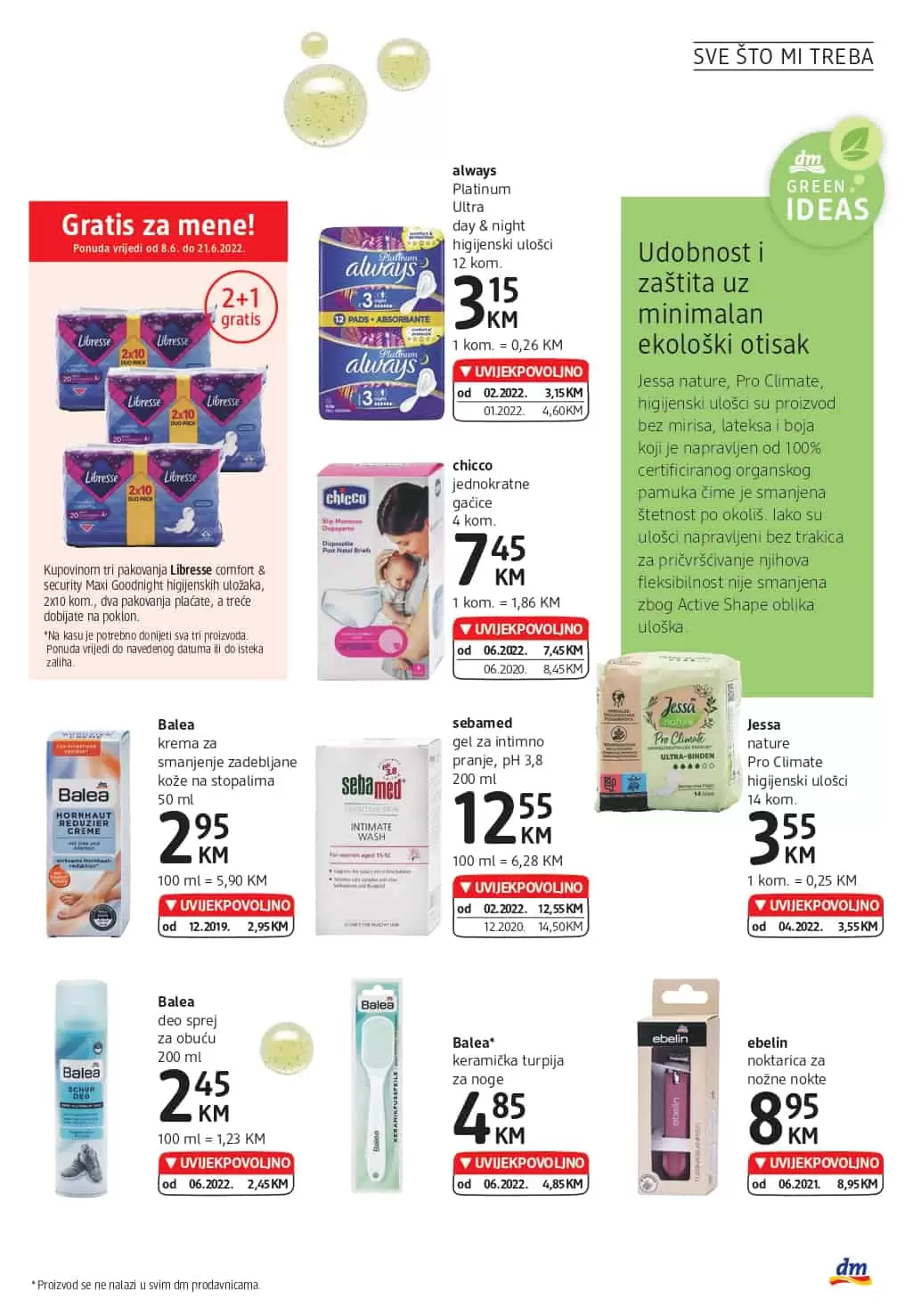 dm Katalog JUNI 2022 donosi nam akcijske cijene 08-21.06.2022.