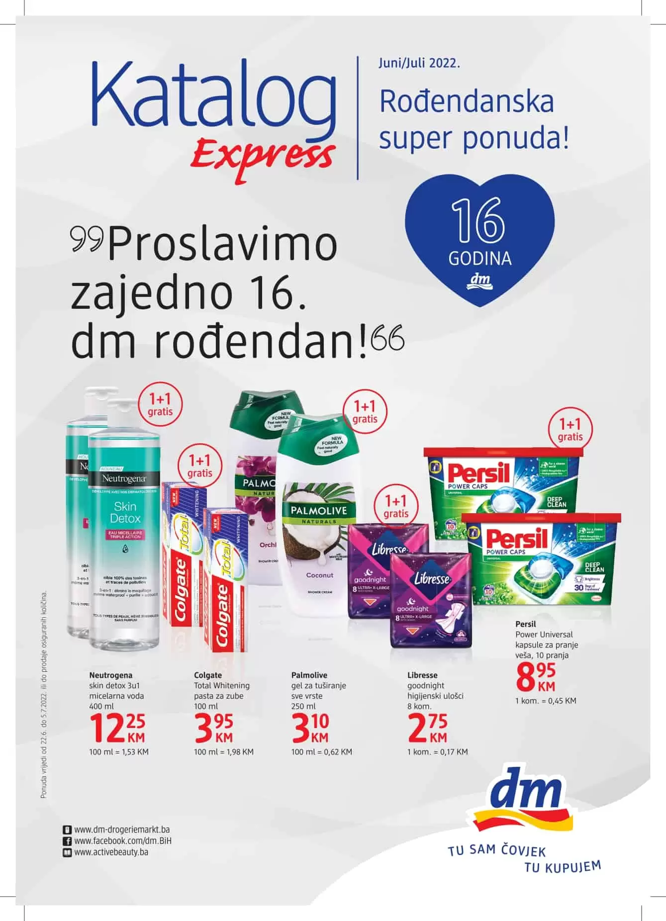 dm Express Katalog ▷【1+1 GRATIS】Rodjendanska ponuda JUNI/JULI 2022 akcija snizenja do 05.07.2022.