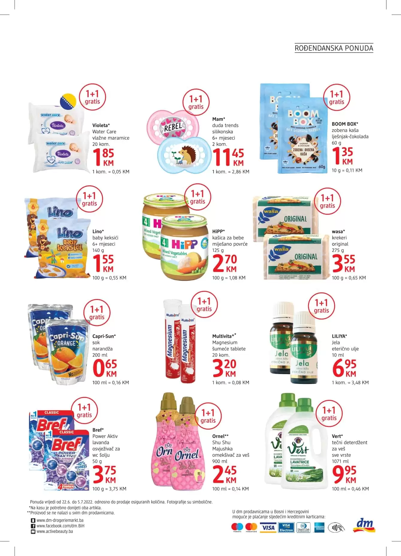 dm Express Katalog ▷【1+1 GRATIS】Rodjendanska ponuda JUNI/JULI 2022 akcija snizenja do 05.07.2022.