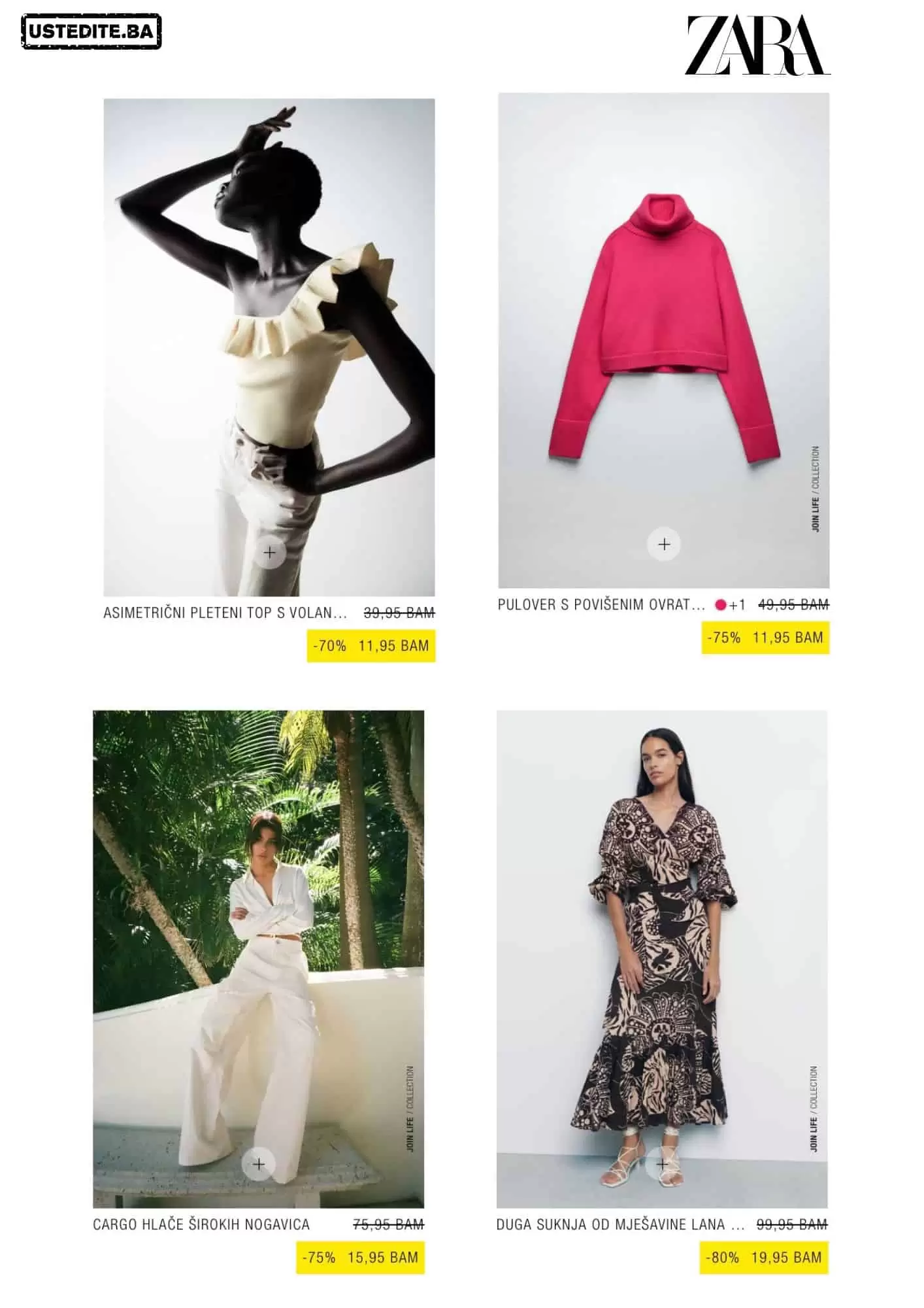 Zara BiH SNIZENJE 70-80%! Iskoristi priliku SAD!