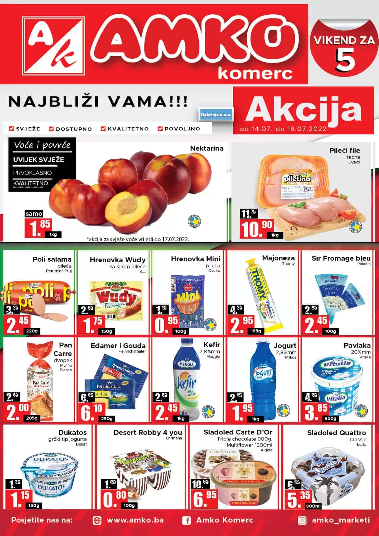 Amko vikend akcija JULI 2022 katalog sniženje do 18.07.2022.